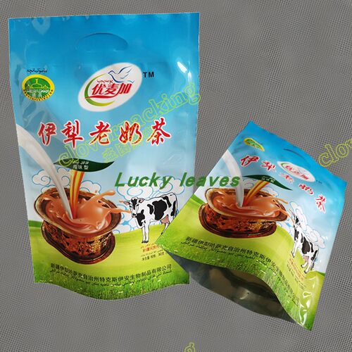 订做360g伊犁老奶茶 固体饮料复合包装袋BOPP/VMPET/CPP镀铝材质