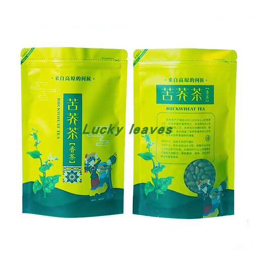 定制苦荞茶直立拉链包装袋订做BOPT/VMPET/CPP镀铝亚光膜茶叶袋