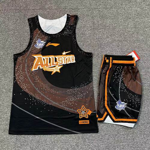 李宁CBA23-24厦门全明星专业篮球男士比赛服背心短裤套装AAYU191