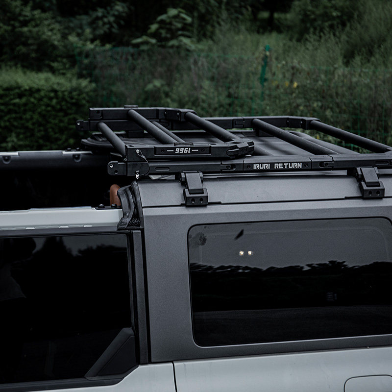 IRURI烈马回归战术折叠行李架改装件国产车顶平台越野外部拓展件