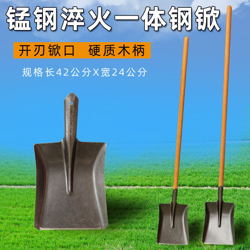 大号方头铁锹木柄加长手柄园艺挖土铲土锰钢锹农用家用铁锨大铲头,鲜花速递/花卉仿真/绿植园艺,铲子,淘宝优惠券,粉丝福利购,淘宝优惠卷