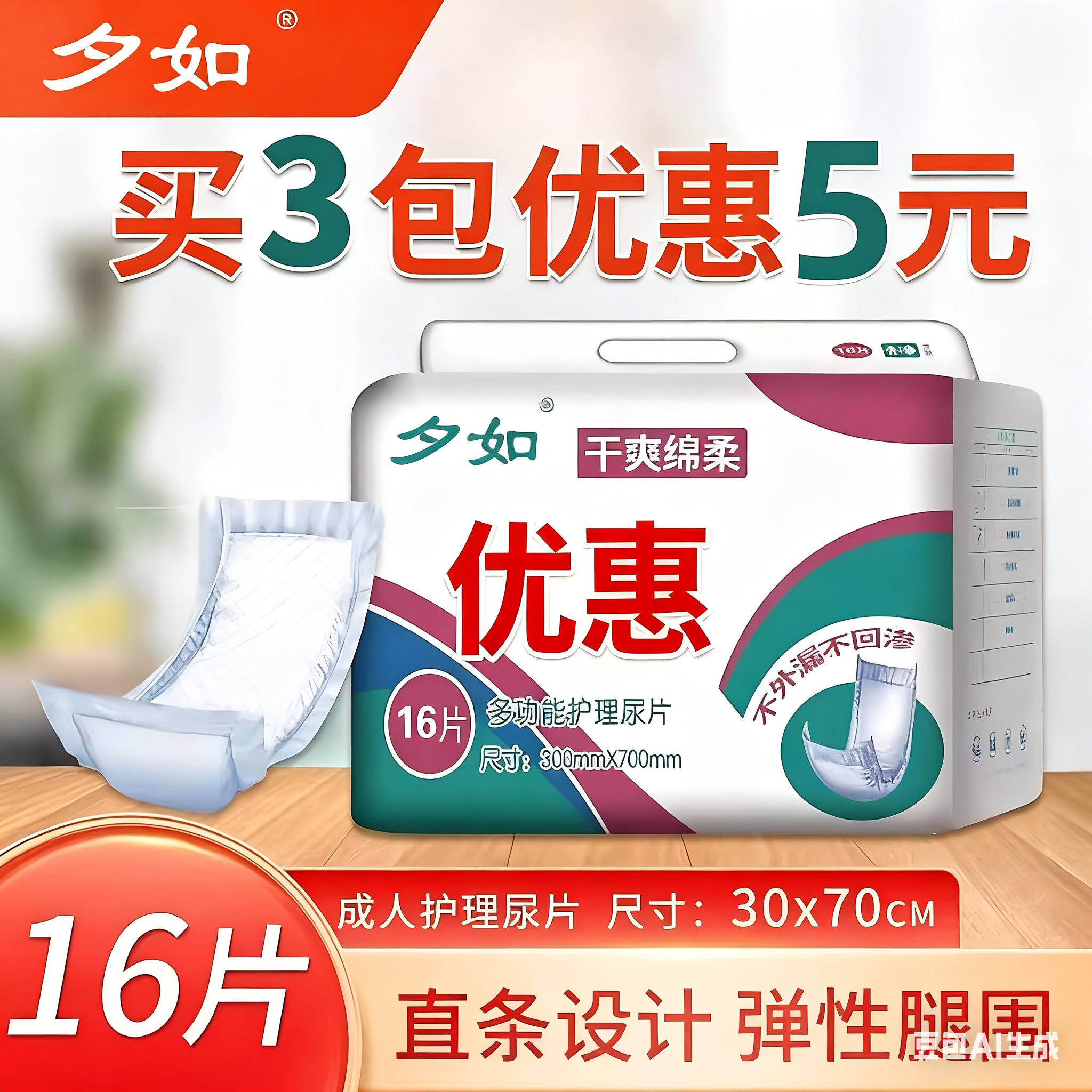 夕如成人纸尿片L大号老年人尿不湿产妇尿布护理一次性隔尿垫男女,洗护清洁剂/卫生巾/纸/香薰,成年人纸尿片,淘宝优惠券,粉丝福利购,淘宝优惠卷