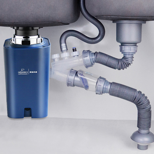 潜水艇厨房垃圾处理器家用食物厨余粉碎机全自动水槽菜盆下水管道