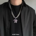 Purple Gengar + 60cm Silver Diamond Chain