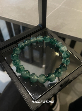 撞到心巴上！原创设计绿森林串珠男手链女小众设计高级感情侣饰品