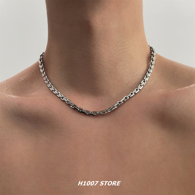 高级感不掉色嘻哈冷淡风钛钢项链男款颈链女生锁骨链街头百搭配饰