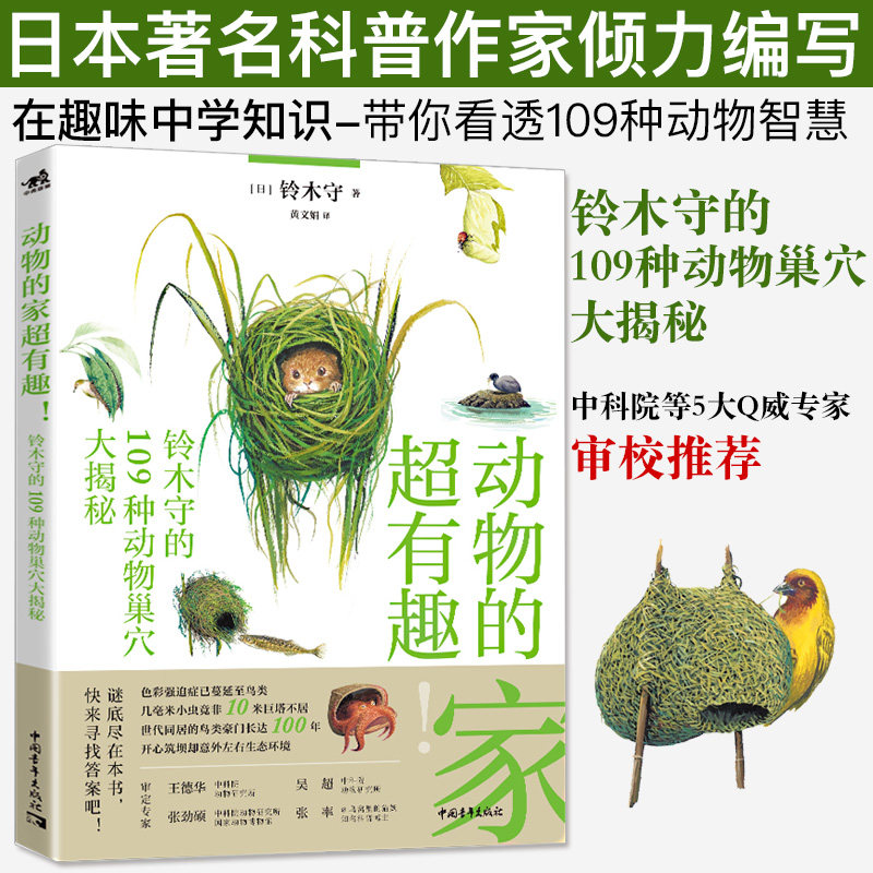 动物的家超有趣:铃木守的109种动物巢穴大揭秘 科普百科日本畅销科普作家神奇动物自然百科动物鸟巢防御动物巢穴鸟类生活动物研究
