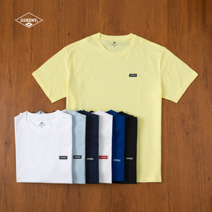 百搭宽松t恤正肩简约潮流上衣 体恤衫 夏季 立体刺绣标男女圆领短袖