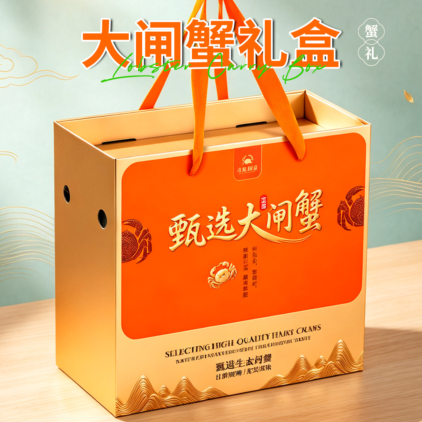 大闸蟹礼盒包装盒LOGO可定制图片