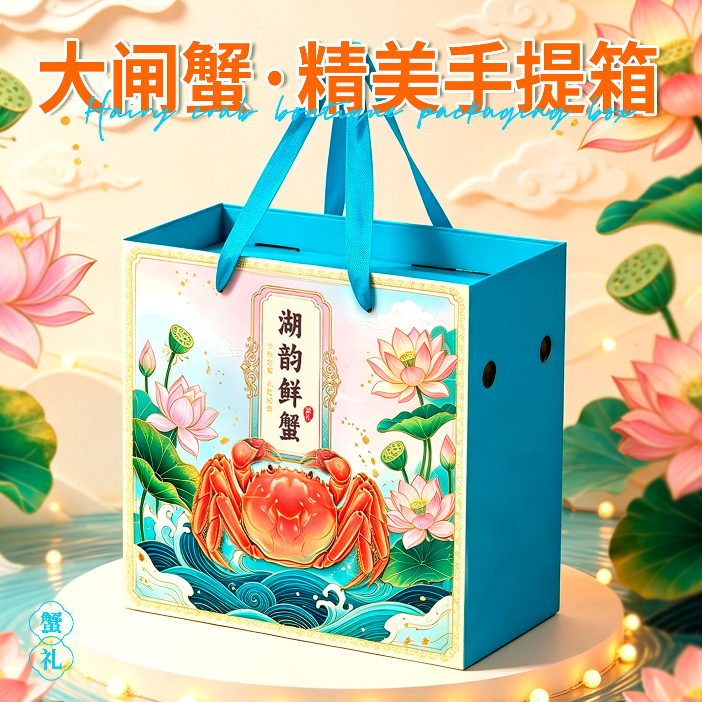中秋阳澄湖大闸蟹包装盒定制