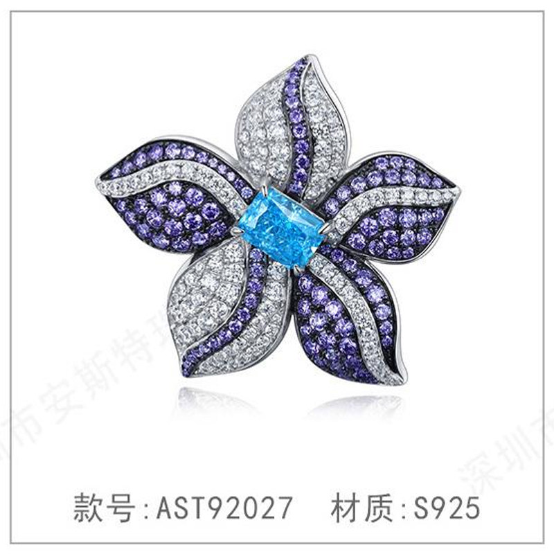 胸针戒指耳饰胸针女高级感设计精戒指/戒面