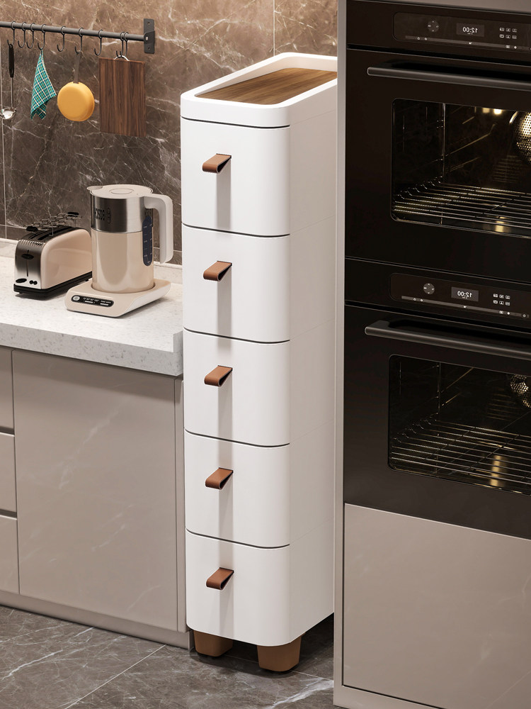 裂缝收纳柜抽屉式家庭厨房收纳架多层浴室窄缝隙柜壁挂式桌下柜