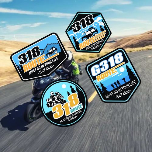 318此生必驾  车身贴纸 汽车贴画摩托车越野车贴自驾游创意文字贴