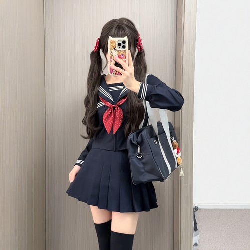 JK原创基础款绀三本学生校服