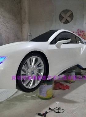 仿真玻璃钢汽车雕塑模型招牌摆件