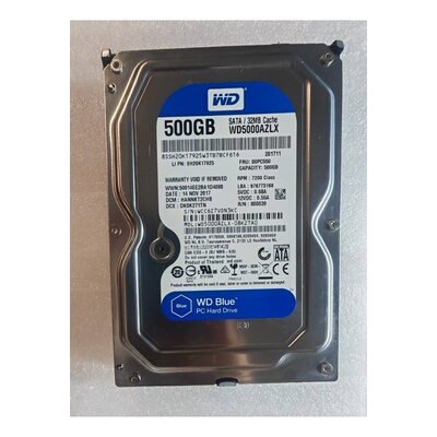 WD5000AAKX/ALZX/3.5寸蓝盘500G(2手拆机 成色如新）