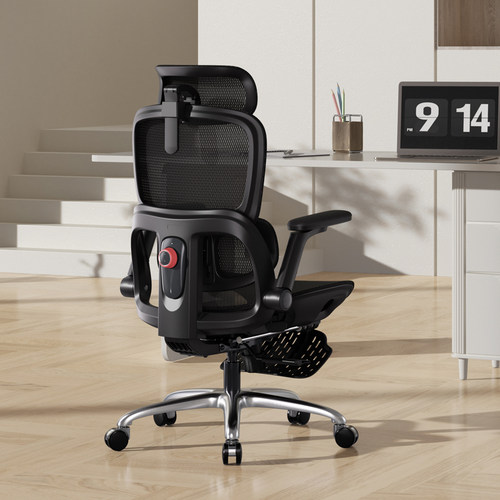 西昊B300黑色人体工学椅电脑椅办公椅电竞椅久坐椅子