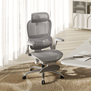 西昊B300Pro灰色人体工学椅电脑椅久坐办公椅