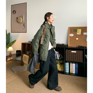 长袖 氛围感立领风衣女2025韩系ins薄款 上衣 中长款 GAORAN复古工装