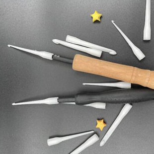 钩子 穿线磁环勾线钩针拉棒塑胶 勾头勾棒绕线用制作工具木胶手柄