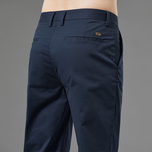 男夏季 长裤 中青年商务休闲直筒裤 男式 子弹力薄款 啄木鸟纯棉休闲裤