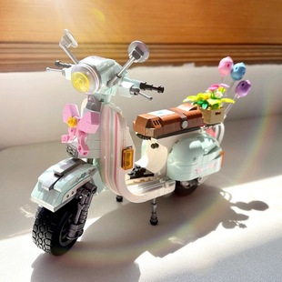 儿童乐高积木拼图男孩子汽车摩托车模型女孩系列拼装 成人益智摆件