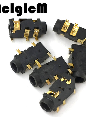 PJ-327A 镀金 贴片式 耳机插座 3.5MM 音频插座 3+2 5脚 PJ327