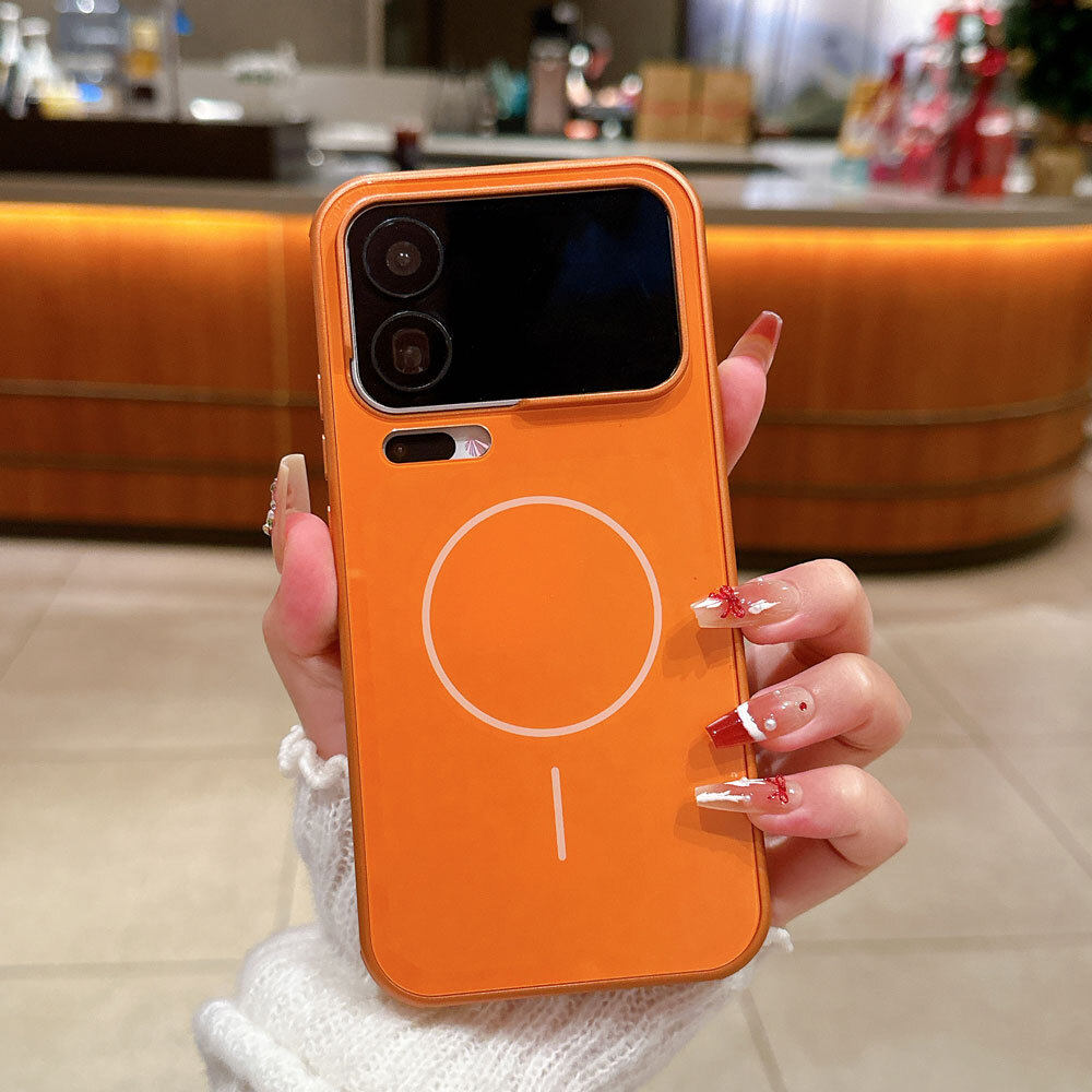 适用/小米17proMax手机壳 柔甲背贴款  扇形N52强磁 