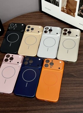 秒变17大视窗手机壳磁吸适用于苹果16promax手机壳新款iphone15ProMax简约14pro纯色13Pro亚克力12promax