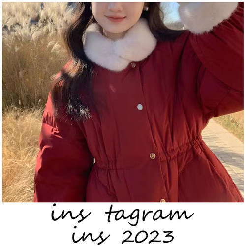 雪宝3.0 仿貂毛领外套小个子短款超好看收腰羽绒服女