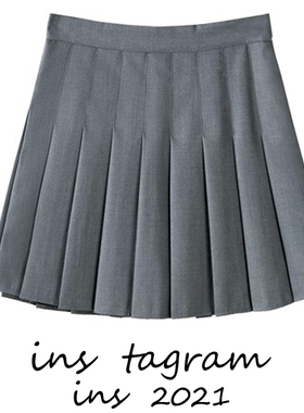 百褶裙女a字半身裙秋冬季2023年新款高腰显瘦黑灰色短裙西装裙子