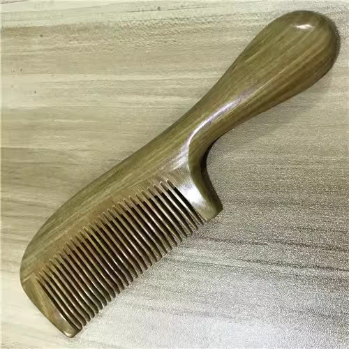 福利款天然绿檀木梳子女士专用长发家用按摩养发脱发防细齿顺发梳