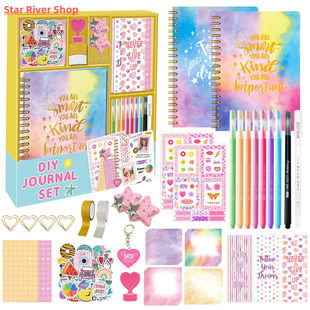 Diary Set For Girls Cartoon Scrapbook Journal Kit Art Journa