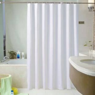 Dacron Shower Curtains Waterproof Thick Solid Color Bath Cur