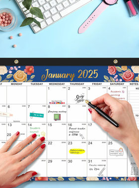 Calendar2025 planner Wall Desk Calendar Monthly Yearly views