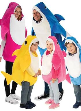 Toddler Baby Shark Costume Mommy Baby Shark Cosplay Coat Hal