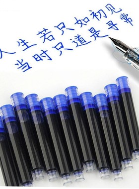 10PCS Universal Ink Sac Disposable Blue Black Fountain Pen R