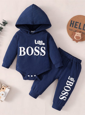 Spring 0-24 Months Newborn Baby Boy 2PCS Clothes Set Long Sl