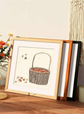 Nordic simple wooden photo frame square picture frames 相框