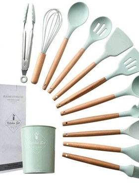 Kitchenware utensils cooking tools silicone spatula 11 set