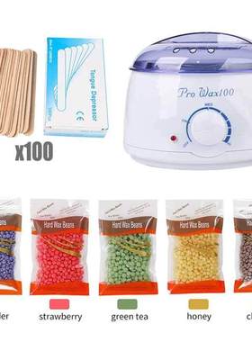 Hot Wax Warmer Heater Machine Hair Removal Beans Waxing Kit