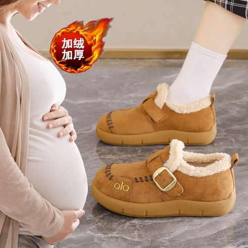 踩屎感孕妇勃肯鞋女2025新款秋冬季外穿一脚蹬加绒保暖棉鞋雪地靴