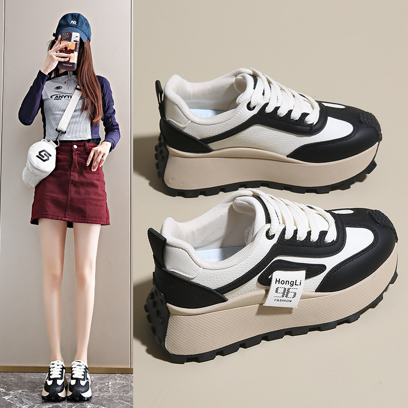 赵露思同款7CM内增高女鞋早春小个子厚底配裙子运动休闲老爹鞋潮,女鞋,老爹鞋,淘宝优惠券,粉丝福利购,淘宝优惠卷