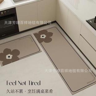 奶地油风厨房垫加滑厚硅泥吸水吸油可擦免洗家用门口脚Y2032943垫