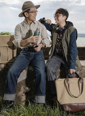 沐心手造 MUSING｜胡椒盐托特 远足户外复古大容量通勤手袋