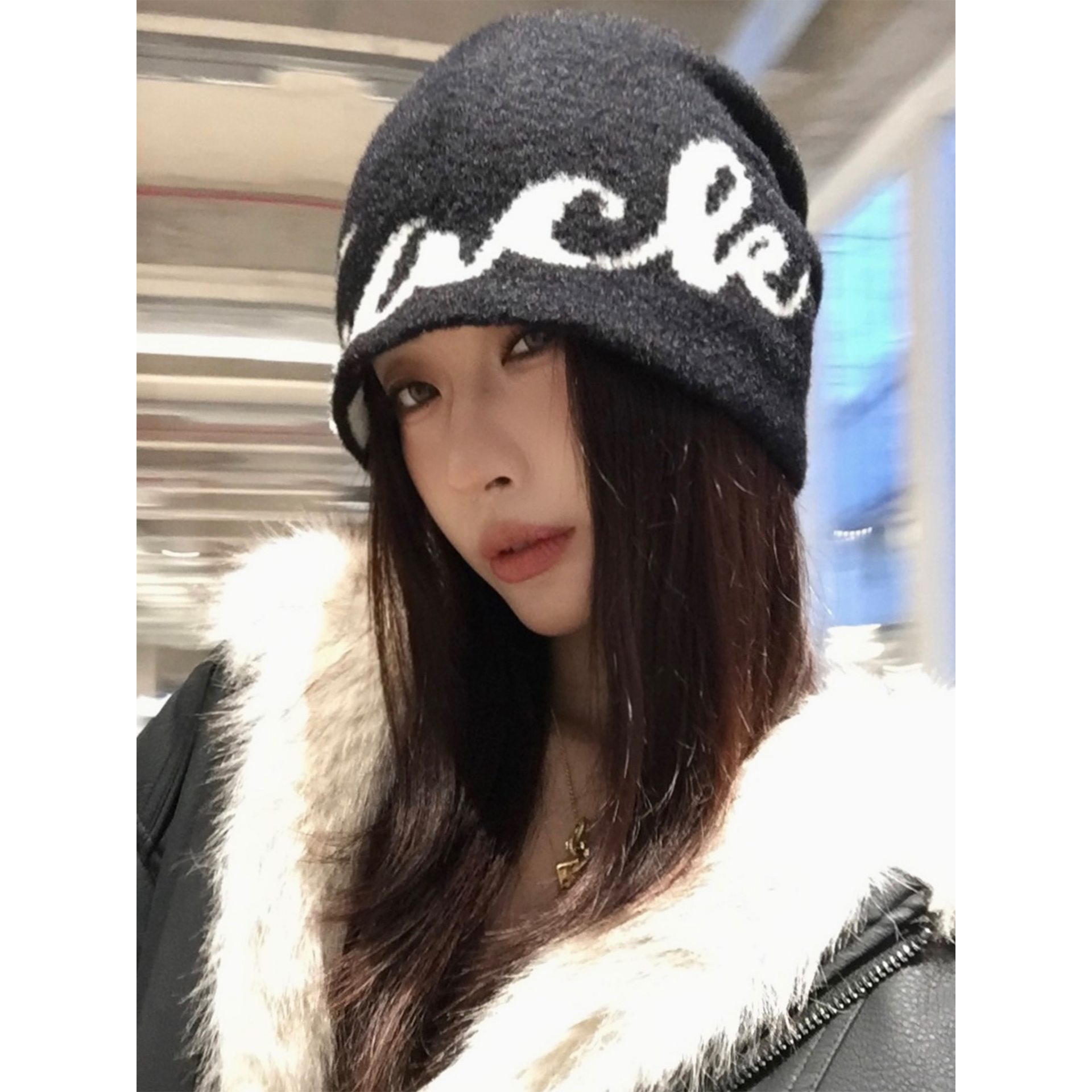 大头围加厚帽子女秋冬保暖护耳堆堆帽百搭显脸小针织帽包头冷帽潮