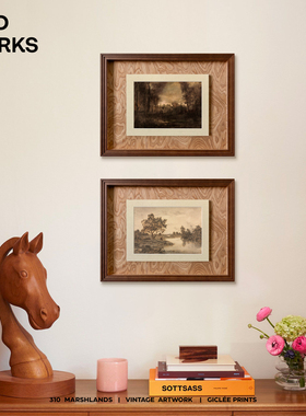 WED 小众中古风景装饰画 阿尔托设计师款悬浮意大利进口木皮挂画