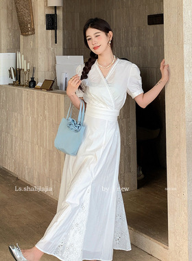 LS述致 法式泡泡袖小衫+半身裙套装十三行25夏季新款女装60739#