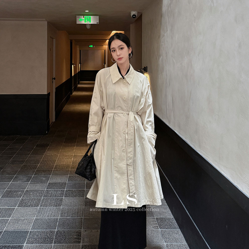 【ls新品牌】黑标极简 早秋上新极简时尚通勤风衣外套女30215