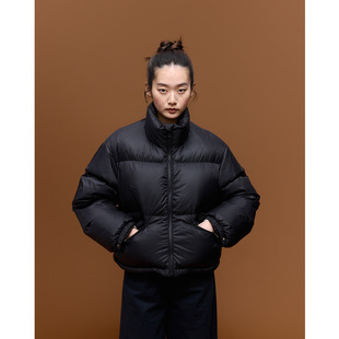 韩版 新款 90%白鸭绒羽绒服女冬季 立领宽松外套潮53528 主推款